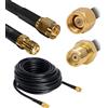 DELOCK Cavo Antenna SMA M/F a Basse Perdite 15m Nero