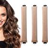Filnywags PWEINCY Bigodini per capelli senza calore, senza calore, per capelli lunghi e medi durante la notte, senza calore, per onde grandi, aste flessibili con gancio (cachi)