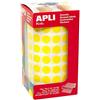 APLI Kids Apli 4851 Rotolo di Etichette Adesivi Rotondi, 10.5 cm, Giallo