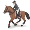 Papo - Figurine animali - Cavallo da esposizione e cavaliere, duo da competizione equestre dipinto a mano per bambini da 3 anni - Immersione nel mondo dei cavalli