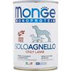 Monge Monoprotein Lamb, Cibo Umido per Cani (Cibo per Cani a Base di Agnello, di Alta qualità, Gustoso Cibo in Scatola, Senza coloranti o conservanti aggiunti, Senza Cereali, 400 g)