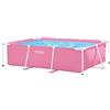 Intex 2.2m x 1.5M x 60cm Pink Rectangular Frame Pool, Set-up Size: 2.20m x 1.50m x 60cm (28266NP)
