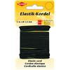 Kleiber - 71083 düwi - Corda/Cordino, 66% Poliestere; 34% Gomma, Nero per bricolage, 500 x 0,14 x 0,14 cm