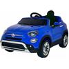 Fiat 500X Auto elettrica per bambinI Fiat 500X 12V BLU telecomando bagagliaio apribile