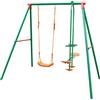 G. DEL RE Altalena Bambini Giardino Doppia 2 Tiri Acciaio SGN-02