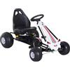 DecHome Go-Kart a Pedali Seduta Regolabile Cavalcabile 3+ Bianco e Rosso