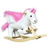 DecHome Cavallo a Dondolo a Forma di Unicorno Bianco 076V01330