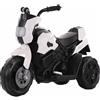 Giav Moto Motocicletta elettrica per bambino bianca 6V con 3 ruote musica retromarcia