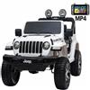 Jeep Wrangler Auto elettrica bambini 2 posti 12V MP4 telecomando Fuoristrada Jeep Wrangler