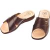Patrizia Azzi Pantofola Ciabatta Uomo Estivo Sottopiede in Pelle Arizona (Marron, numeric_45)