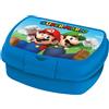 Af Interni AF Porta merenda Supermario Lunchbox, Polipropilene rosso/azzurro, 14x18 cm