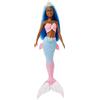 Barbie - Dreamtopia Sirena capelli blu con coda colorata di rosa e blu sfumati e tiara, Giocattolo per Bambini 3+ Anni, HGR12