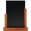 SECURIT - Lavagna Da Tavolo Elegant - Inserto Rimovibile - Colore Mogano | Legno di Faggio Laccato - Bifacciale - Per Pennarelli a Gesso - 23x20cm