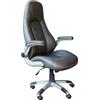 DecHome Poltrona Da Gaming Halo in Poliuretano Cm 68x67x117-123 h Grigio