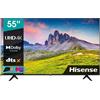 Hisense Smart TV 55 Pollici 4K Ultra HD Display LED Sistema VIDAA Nero 55A6FG