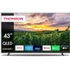 Thomson Smart TV 43 Pollici Display QLED Sistema Google TV colore Nero 43QA2S13