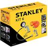 Stanley 9045717STN Gonfiatore per Ruote per Auto - Compressore Aria Portatile, Incluso compressore d'aria, Pompa per Pneumatici e Tubo a Spirale da 5 m - Max. 20 bar