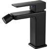 Coleniny Rubinetto Bidet Nero, Miscelatore Monocomando per Bidet in Ottone, Rubinetto Bagno Lavabo con Bocca Girevole Staccabile, Flessibili Acqua Calda Fredda 3/8 Pollici (60cm) senza Scarico Lavabo