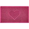 Nicoman CUORE Zerbino Entrata - Tappeto Lavabile Antiscivolo - (Ideale in esterni riparati o interni), Medio (75x44cm), Rosa