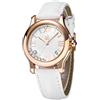 SHENGKE Orologi da donna cinturino in pelle orologi al quarzo casual Ginevra Lady Watch impermeabile con bracciale, bianco, Orologio al quarzo