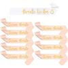 Set Completo Decorazioni Per Addio Al Nubilato: Fascia Bride To Be In Raso, Velo Con Pettine, Tiara, Badge E Tatuaggi Glitterati - 3