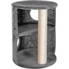 Record - Tiragraffi per Gatti Torre - Dimensioni: Ø 42 x 58h cm - Colore Grigio - Dotato di Struttura a Colonna Semi-Chiusa in Peluches - Stimola il tuo Gatto