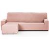 Martina Home - Emilia - Copri Chaise Longue Elastico - Braccio Sinistro Corto (Visto di Fronte) - Salmone