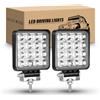 RIGIDON 2 x Faro da Lavoro Led, 4 10 cm 48W Quadrato Spot Luci di Lavoro | Fari di Profondità 12V 24V, Faretti Fendinebbia per Auto Fuoristrada Trattore Camion SUV ATV 4x4, Impermeabile, 6000K Bianca