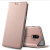 Verco Galaxy A6 Plus Cover, Custodia a Libro Pelle PU per Samsung Galaxy A6+ Case Booklet Protettiva [magnetica integrata], Rosa