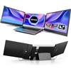 KEFEYA 14,1 Estensore dello Schermo del Monitor Portatile Triplo, Robusto Supporto in Metallo per Computer Portatili da Estensore del Monitor IPS 1080P Plug and Play per Windows/Mac/Switch/PS5