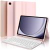 SENGBIRCH Tastiera Italiano Samsung Galaxy Tab A9+ 11, Custodia con Tastiera Samsung Galaxy Tab A9 Plus, Samsung Galaxy Tab A9+ Cover con Tastiera, Tastiera Bluetooth Wireless & Slim Smart Cover, Rosa Chiaro