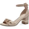 MARCO TOZZI Sandali Donna con Tacco Chiusi Dietro in Pelle, Nero (Schwarz), 39 EU