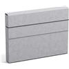 Bigso Box of Sweden OLOF A4 Cartellina con elastico - Cartella portadocumenti in fibra e carta effetto lino - Cartella extra capiente per documenti, documenti, documenti, documenti, documenti, ecc. -