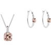 Taglio Asscher Morganite E Trapeze Diamante Set Bianco Gold40.6cm 45.7cm 50.8cm