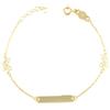 BRACCIALE BAMBINA IN ORO GIALLO 18 KT 750 CON FARFALLE E TARGHETTA