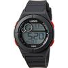 Lorus Orologio digitale al quarzo da ragazzo con cinturino in silicone, Nero - R2363NX9