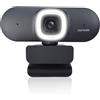 Nuroum V32-AFL Webcam 4K 8MP 1080P/60fps Sony CMOS con Messa a Fuoco Automatica, Luce Regolabile/Doppio Microfoni a Cancellazione di Rumore/Incorniciatura Automatica, Telecamera Plug&Play