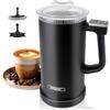 UPOHYEE Montalatte Elettrico 500W Cappuccinatore Elettrico 350ML 4 IN 1 Montalatte per Schiuma Automatico Latte con Rivestimento Antiaderente per Latte Cappuccino Macchiato Caffè Cioccolata Calda
