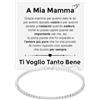 Bramart Bracciale Donna Argento Sterling 925 Compleanno Idee Regali per lei, Bracciali Tennis oro Idea Regalo Natale Festa della Mamma - Cofanetto con DEDICA incluso (Mamma 2)