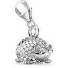 Goldene Hufeisen Ciondolo a forma di moschettone per bracciale o collana in argento 925 con animali, Extra, Argento sterling, Nessuna pietra preziosa