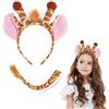 ACWOO Set di costumi di animali Accessori, 2Pezzi Giraffa Accessori Di Abbigliamento Coda Fascia, Accessori per Costumi da Giraffa per Cosplay, Feste di Compleanno, Halloween, Feste a Tema, Carnevale
