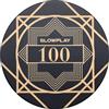 SLOWPLAY Nash, fiches da poker in ceramica di grado casinò, 10 grammi, per Texas Hold'em, chip professionali da 39 mm, confezione da 50 con denominazione di 100