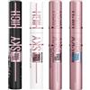 Maybelline 2 x Maybelline New York Lash Sensational Sky High Mascara, Volumising & Lengthening Mascara, Washable Flake-Free Formula Infused with Bamboo Extract & Fibres, 7 ml, Shade: 01, Black