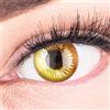 Meralens Lenti a Contatto Colorate Sharingan Giallo Circle Lenses Heroes Of Cosplay - con porta lenti a contatto - ideali per Manga Anime Halloween - Durata 1 Anno - 1 Coppia senza correzione