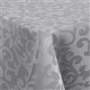 Homaxy Tovaglia rettangolare lavabile 130 x 200 cm, in poliestere, tovaglia in lino con ornamenti jacquard, facile da pulire, antimacchia, colore grigio
