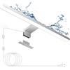 Hommie Luce 40cm Lampada Specchio Bagno, Luce per Specchio Bagno con Interruttore 10W 900LM Bianca Fredda 6000K, Adatto a Trucco, Cablato e Wireless, Armadio, Parete, Impermeabile IP44