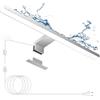 Hommie Luce Specchio Bagno LED Lampada Specchio Bagno 40cm con Interruttore 10W 900LM Bianca Fredda 6000K, Impermeabile IP44 Adatto a trucco, Cablato e Wireless, Armadio,Parete