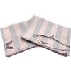 JOWOLLINA Set di 2 strofinacci da cucina, asciugamani da 47 x 70 cm, in misto lino stampato (motivo a strisce picchetti)