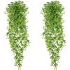 GETRICH 2 Pezzi Pianta Finta Cadente,78CM Pianta Artificiale Sospesa Piante Finte da Interno Ghirlanda di Edera Finta da Esterno Piante Pendenti Artificiali Pianta Finta Cadente per Giardini Soggiorno Balconi