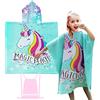 FILOWA Asciugamano Bagno con Cappuccio Bambini Assorbenti Telo Mare Poncho Bambina Asciugamano Unicorno Microfibra Piscina Surf Spiaggia Morbido Carino Cartone Accappatoio Ragazza 6-14 Anni